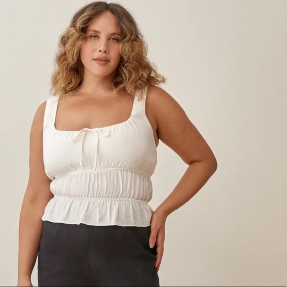 Reformation Liya Top Ivory XS - Picture 4 of 7